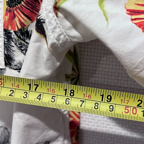 On The Byas Shirt Mens Medium Button Up Tropical Mushroom Floral Pocket Cotton - Picture 6 of 10